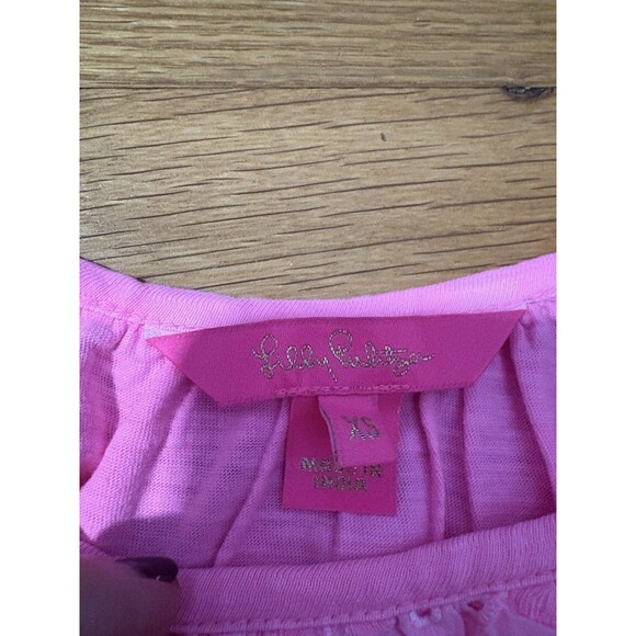 Lilly Pulitzer Size XS Taylinn Blouse Top Pink - Picture 3 of 5